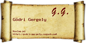 Gödri Gergely névjegykártya