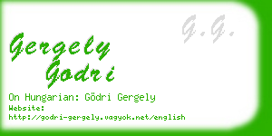 gergely godri business card